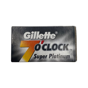 Gillette - 7 O'clock Black Super Platinum Double-Edge Razor Blades - 5 Pack