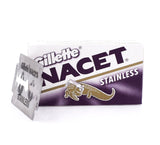 Gillette - Nacet Stainless Double Edge Safety Razor Blades - Pack of 5 Blades