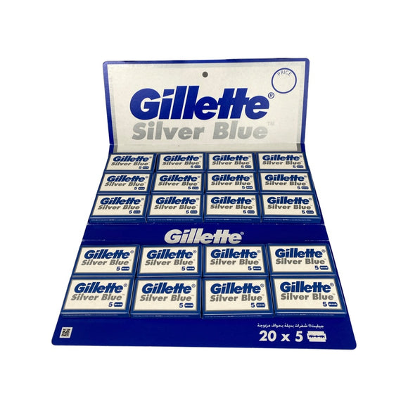 Gillette - Silver Blue Double Edge Razor Blades - 100 Pack - NEW VERSION