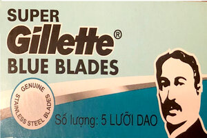 Gillette - Super Blue - Double Edge Razor Blades - 5 Pack