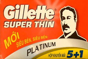 Gillette - Super Thin - Platinum Double Edge Razor Blades - 6 Pack - China