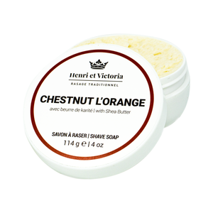 Henri et Victoria – Chestnut L'Orange - Shaving Soap – 4 oz
