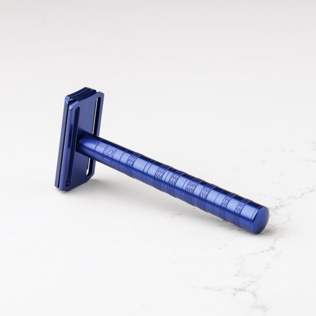 Henson Shaving AL13 Steel Blue Aluminum Double Edge Safety Razor