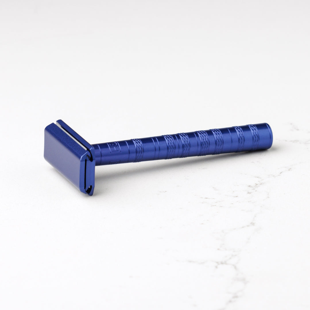 Henson Shaving AL13 Steel Blue Aluminum Double Edge Safety Razor