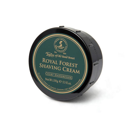 Inhale the uplifing aroma of fresh greenery with the Royal Forest Shaving Cream Bowl by Taylor of Bond Street. For a close shave, whip up a rich lather and let the fresh and mildly sweet scent, featuring notes of bergamot, apple, jasmine, amber and vanilla, captivate your senses. Nourishing and soft, this cream is suitable for all skin types.