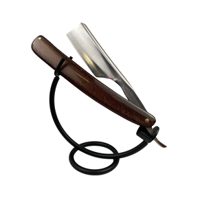JJ Shorty - 6/8 Straight Razor with Barber Notch - Metallic Copper Acrylic Scales (Shave Ready)