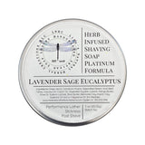 Lisa's Natural Herbal Creations - Lavender Sage Eucalyptus - Herb Infused Shaving Soap - Platinum Formula