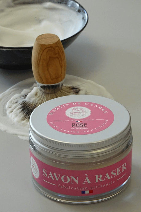 Martin de Candre Rose Shaving Soap 200g  - Artisan Soap & 100% Vegan    Description LIMITED EDITION Martin de Candre Rose Shaving Soap Of all the Rose scented products around this is truest to what a Rose scent should smell like, it’s pungent, sensual and pleasing. A scent for all seasons and occasions that men and women of all ages will appreciate. Martin de Candre Shaving Soaps are made in rural France by artisan soap makers that take an obvious pride in the work they do.