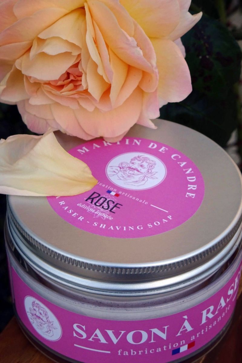 Martin de Candre Rose Shaving Soap 200g  - Artisan Soap & 100% Vegan    Description LIMITED EDITION Martin de Candre Rose Shaving Soap Of all the Rose scented products around this is truest to what a Rose scent should smell like, it’s pungent, sensual and pleasing. A scent for all seasons and occasions that men and women of all ages will appreciate. Martin de Candre Shaving Soaps are made in rural France by artisan soap makers that take an obvious pride in the work they do.