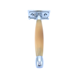 Merkur - 27C Long-Handle Double-Edge Safety Razor - Natural Horn and Bright Chrome Finish