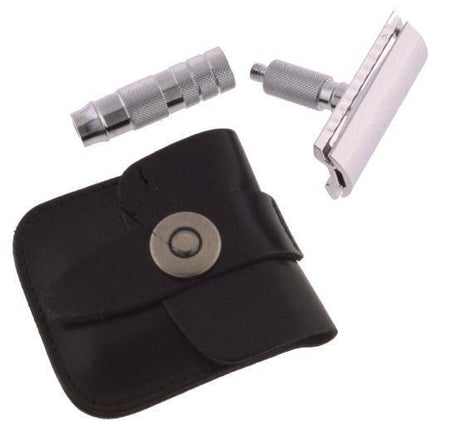 Merkur 210 Double Edge (DE) Travel Safety Razor w/ Closed Comb Head