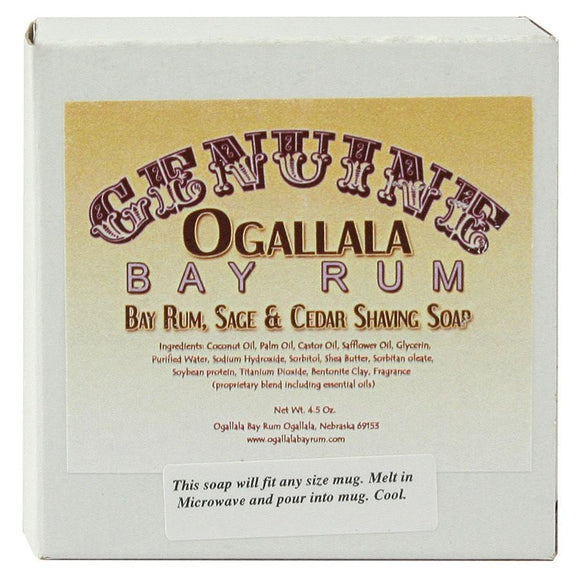 Ogallala - Shaving Soap - Bay Rum, Sage and Cedar Shaving Soap