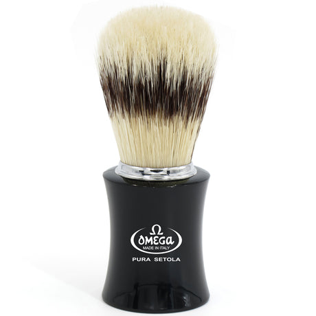 Omega - 11868 Boar Bristle Shaving Brush - 24mm Black Handle