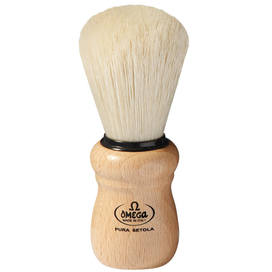 Omega - Beech Wood Handle Boar Shaving Brush 24mm - 10005
