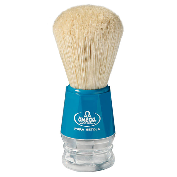 Omega - Boar Bristle Shaving Brush - 10018 Blue