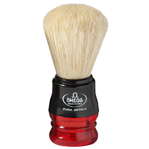 Omega - Boar Bristle Shaving Brush - 10077 Red