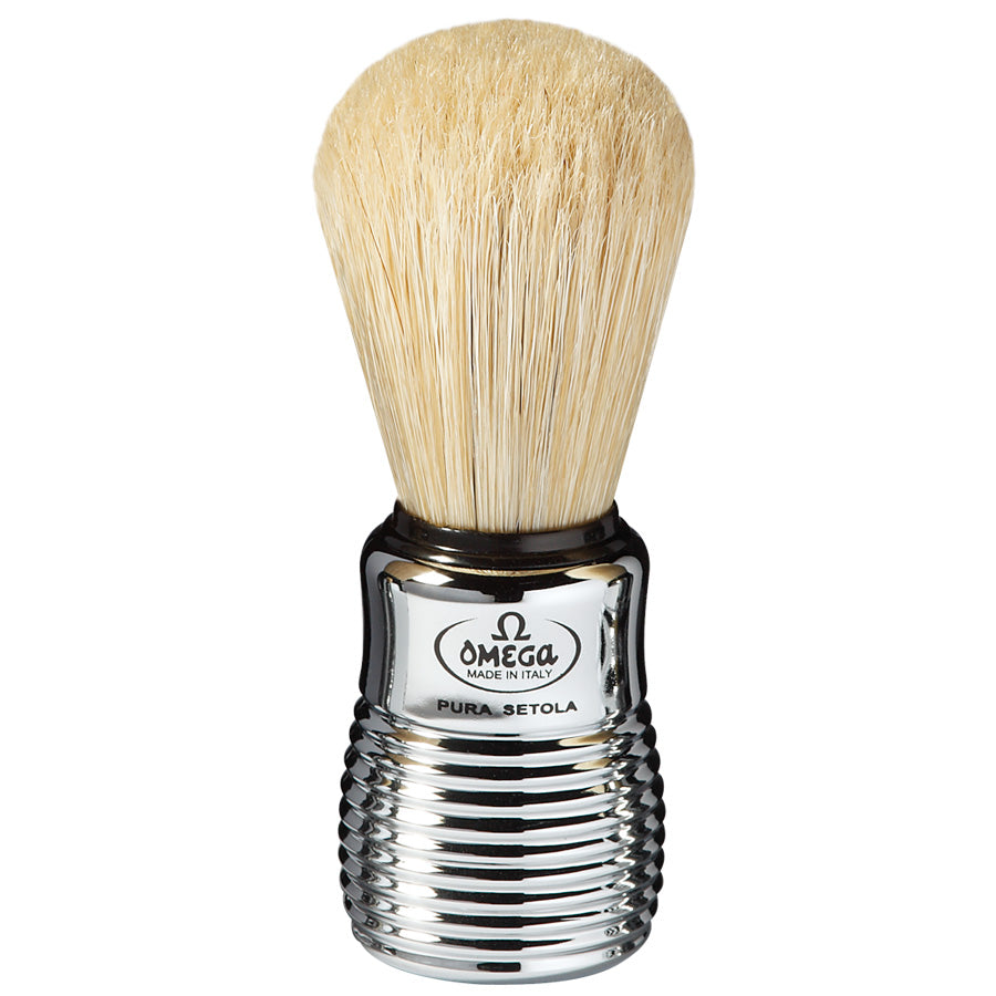 Omega - Boar Bristle Shaving Brush - 10081 Chrome