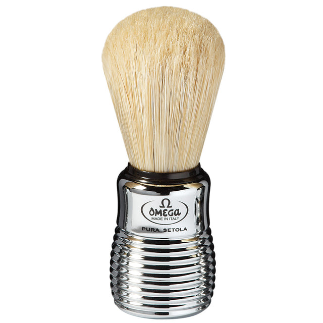Omega - Boar Bristle Shaving Brush - 10081 Chrome