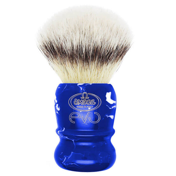Omega - E1888 Evo 2.0 Synthetic Fiber Shaving Brush - Sapphire Blue