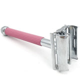 Parker - 29L Pink Women's Long Handle Butterfly Open Safety Razor