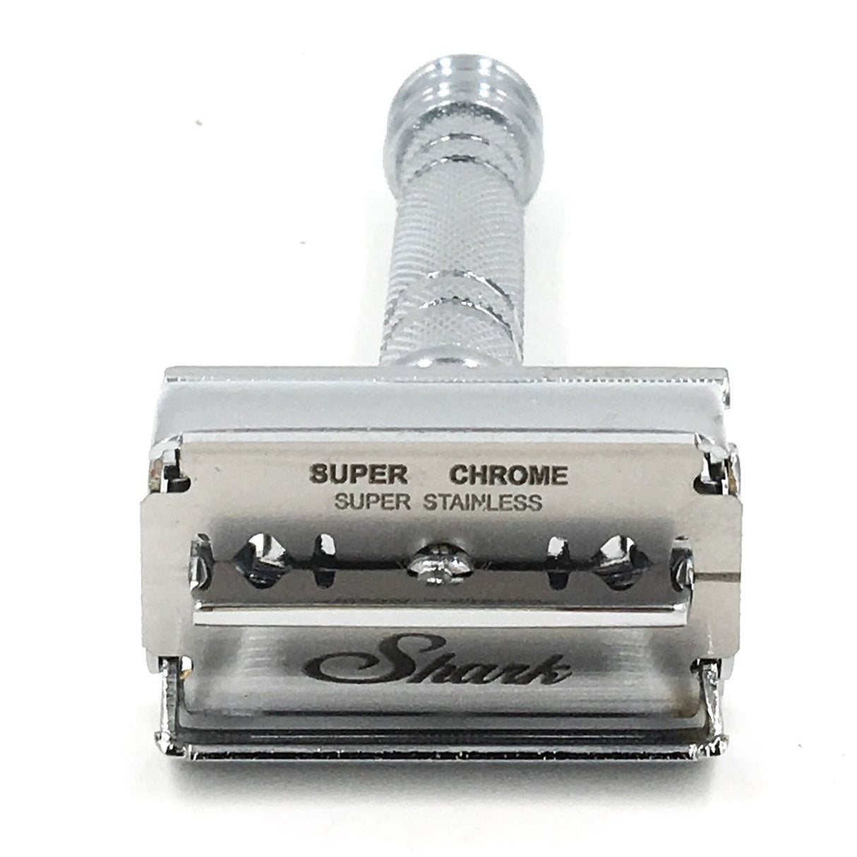  This beautifully designed chrome plated all brass razor is a smooth shaver. Parker Safety Razor has been making the highest quality, precision engineered safety razors for over 45 years.  Razor type: Butterfly Open Razor  Weight: 4 oz.  Length: 3.8 in.  Handle material: Genuine brass frame, chrome plated