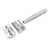 The Newly Introduced Parker 68S 3-piece double edge safety razor is crafted with a handle made from the highest quality Marine Grade 316L Stainless Steel, making it rust resistant and virtually indestructible. This heavyweight solid stainless handle is matched with Parker’s world famous Open Comb smooth shaving head. It has a wonderful heft and its knurled handle make it terrific for use with wet and soapy hands. Parker’s famous 3-piece razor