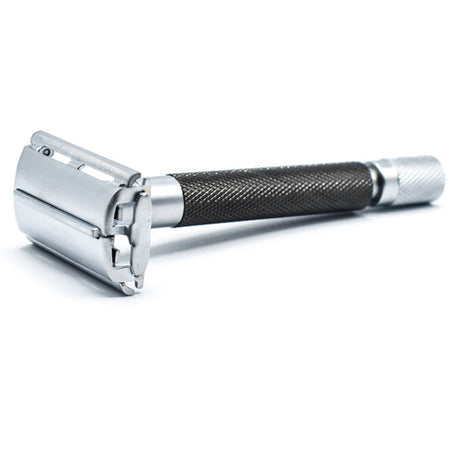 Parker - 74R Graphite and Satin Chrome Heavyweight Butterfly Style Safety Razor