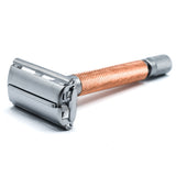 Parker - 74R Rose Gold and Satin Chrome Heavyweight Butterfly Style Safety Razor