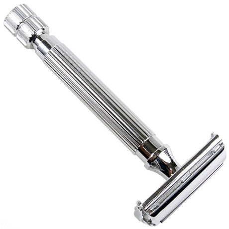 The Parker 82R is a classic twist-to-open butterfly safety razor. It has a wonderful heft and its textured handles make it perfect for use with wet and soapy hands. Parker's famous butterfly head delivers an excellent shave - both close and comfortable. This is an excellent razor for those new to safety razors or for experienced shavers. It's classic styling makes this razor a great gift too!