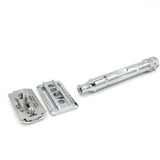 The 89R is one of the first Parker Safety Razors produced. It is a Parker classic with modern flare and styling, but old world quality. It has Parker’s three piece head which is noted for precise blade allignment. This is an excellent razor for those first startng to shave with a double edge razor or for those seasoned verterans looking for a new razor.