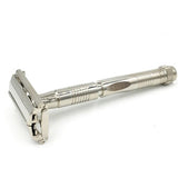 The Parker 90R was introduced in the USA. in 2002. Since then, it has undergone several upgrades, including a redesigned head, added weight and new plating technology. Like every other Parker, it is a world class razor that delivers an incredible shave. Its unique design certainly is an "eye catcher".