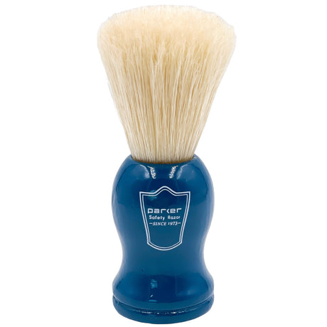 Parker - Blue Wood Handle Boar Shaving Brush and Stand