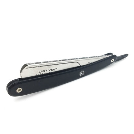 Parker - PTB Push Type Black Handle Shavette Straight Razor