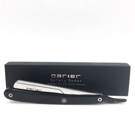 Parker - PTB Push Type Black Handle Shavette Straight Razor