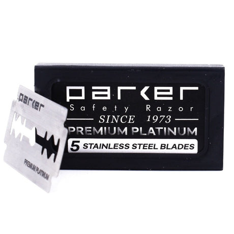 Parker - Premium Platinum Double Edge Safety Razor Blades - Pack of 5 Blades