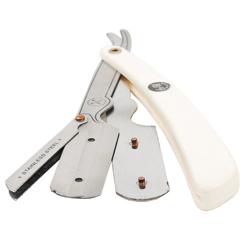 Parker SRW White Stainless Steel Shavette Straight Razor