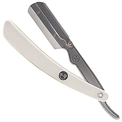 Parker SRW White Stainless Steel Shavette Straight Razor