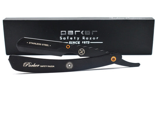 PARKER RAZOR　Swedish Steel【西洋剃刀】 Parker SRX Black Shavette Straight Razor | The Razor Company