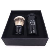 Parker - Travel Silvertip Badger Shaving Brush with Case