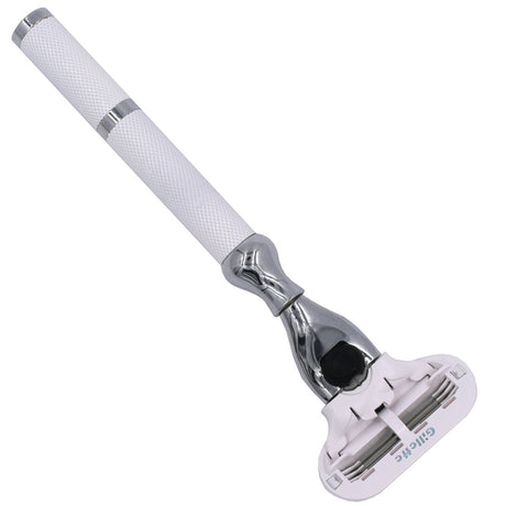 Parker - 77L Women's White & Chrome Handle Razor