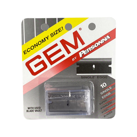 Personna - Gem - Super Stainless Steel Single Edge Razor Blades - 10 Pack