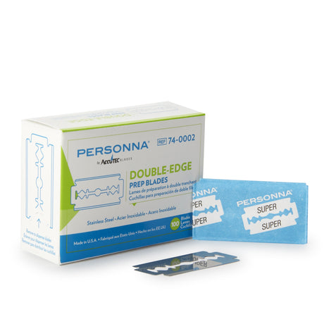 Personna - Med Prep Double Edge Razor Blades - Stainless Steel - 100 Pack - Made in USA