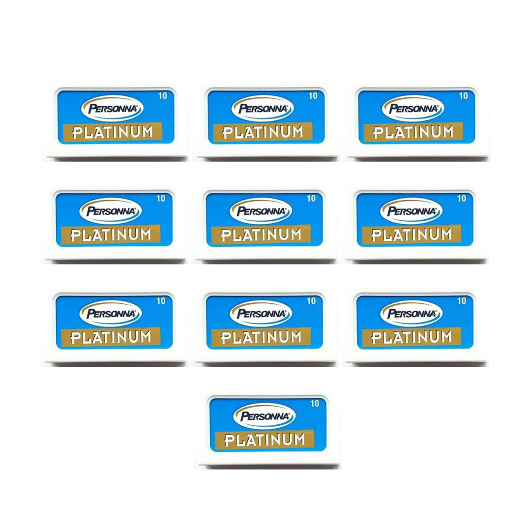 Personna - Platinum Stainless Steel Double Edge Blades - Pack of 100 Blades - Made in Germany