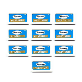 Personna - Platinum Stainless Steel Double Edge Blades - Pack of 100 Blades - Made in Germany