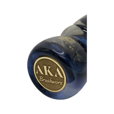 AKA Brushworx - Riegle #031 - 28 mm 2 Band Manchurian Badger Doughman Bulb Knot - Resin Handle Shaving Brush
