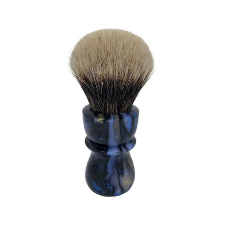 AKA Brushworx - Riegle #026 - 28 mm 2 Band Manchurian Badger Doughman Bulb Knot - Resin Handle Shaving Brush