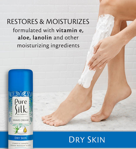 Pure Silk - Dry Skin Shave Cream - 7.25 Ounces
