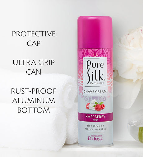 Pure Silk - Raspberry Mist Shave Cream - 7.25 Ounces