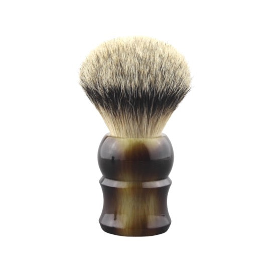 QED - Select 3526 Faux Horn Manchurian Silvertip Badger - 26mm  knot
