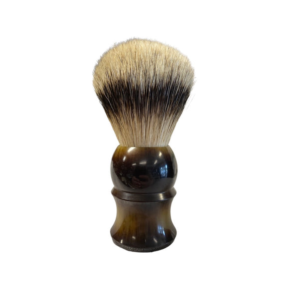QED Select - 3528 Faux Horn Manchurian Silvertip Badger - 28mm  knot
